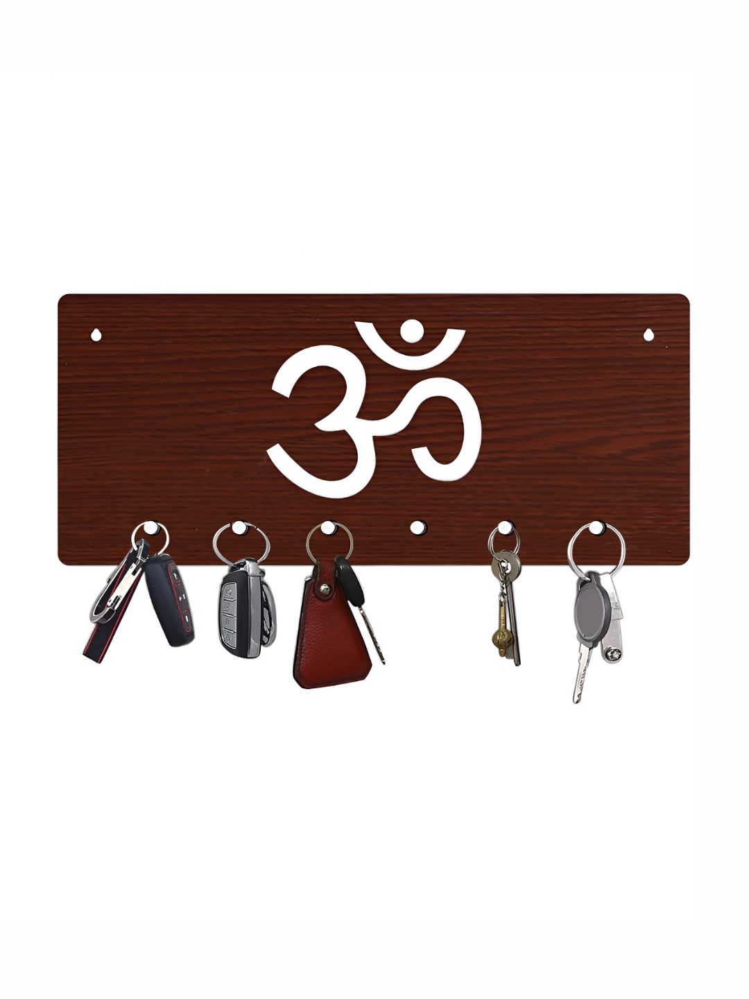 

CVANU Brown Patterned Wooden Key Holders