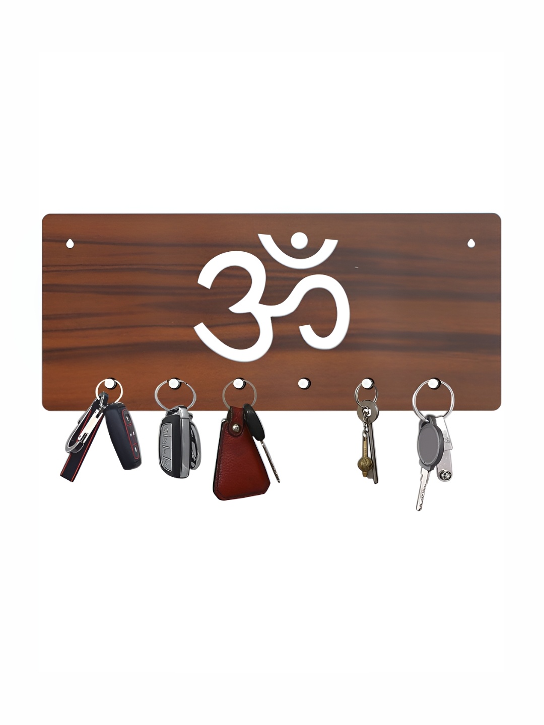 

CVANU Brown Patterned Wooden Key Holders