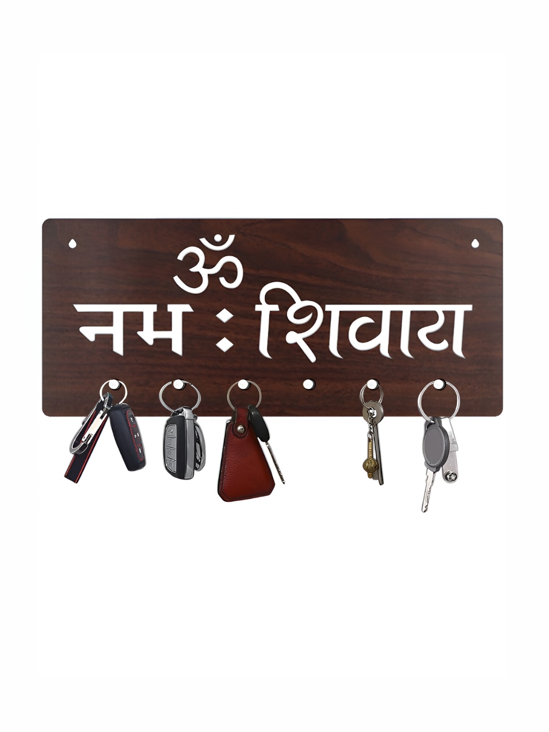 

CVANU Brown Patterned Wooden Key Holders