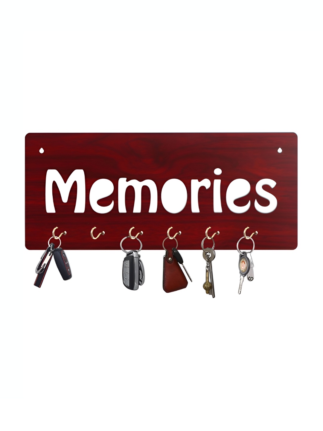 

CVANU Brown & White Patterned Wooden Key Holders