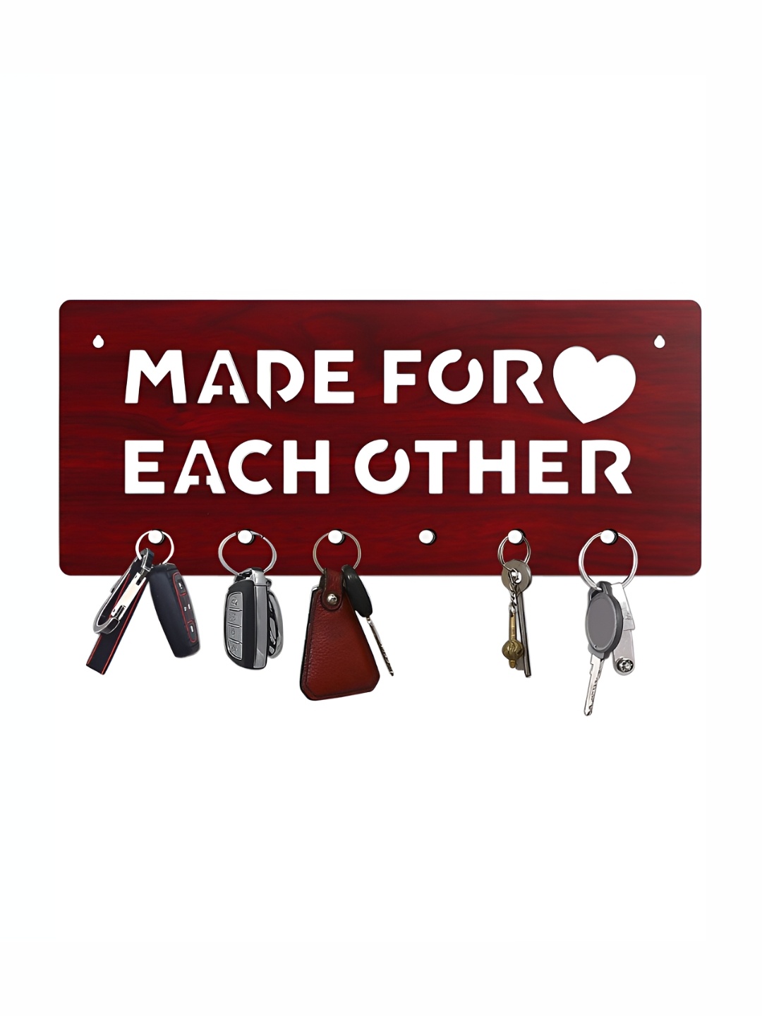 

CVANU Brown & White Patterned Wooden Key Holders