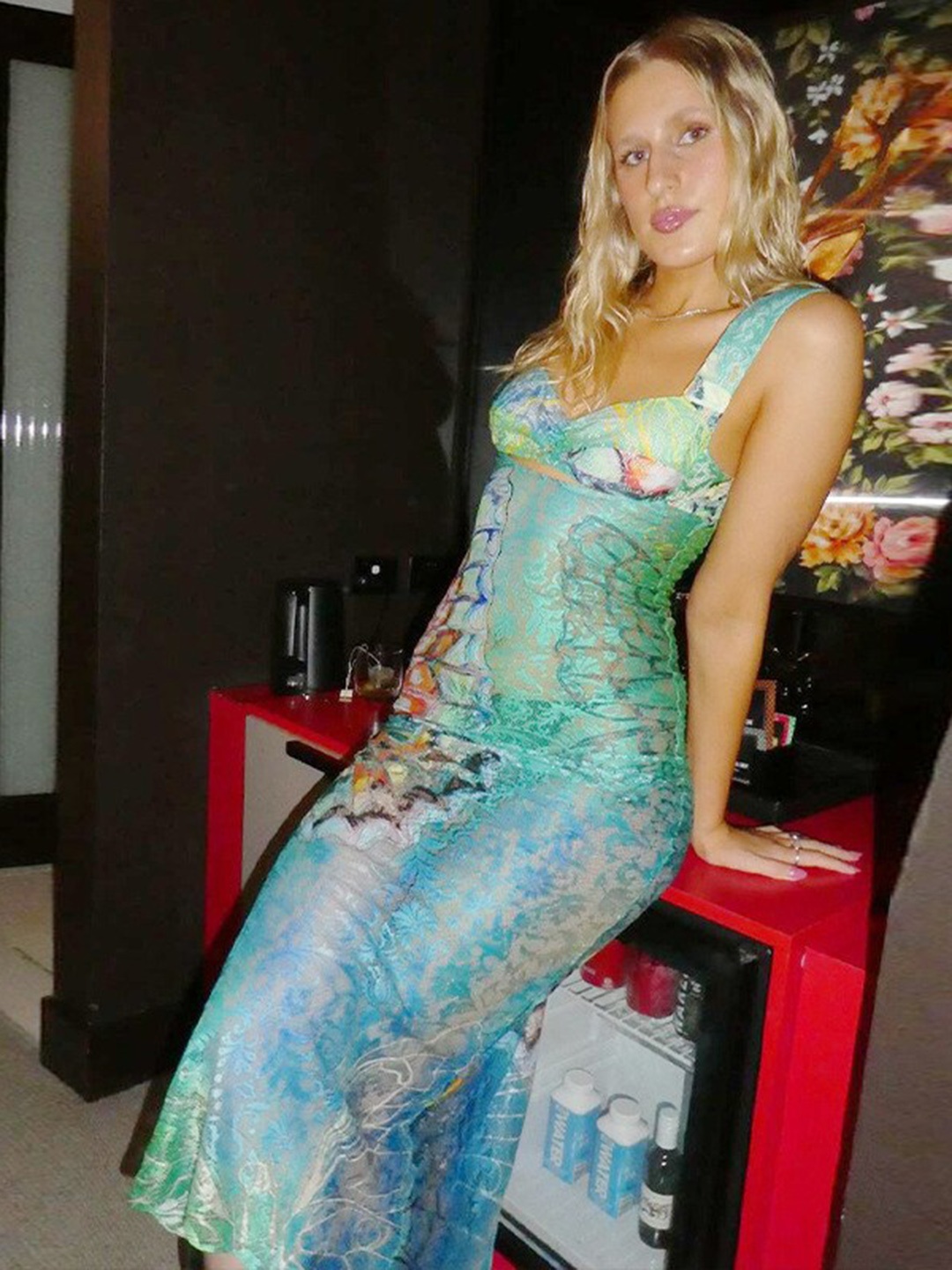 

StyleCast Green Conversational Printed Shoulder Straps A-Line Dress
