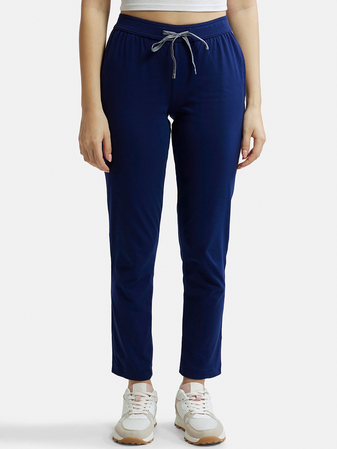 

Jockey Super Combed Cotton Rich Relaxed Fit Trackpant-1305, Blue