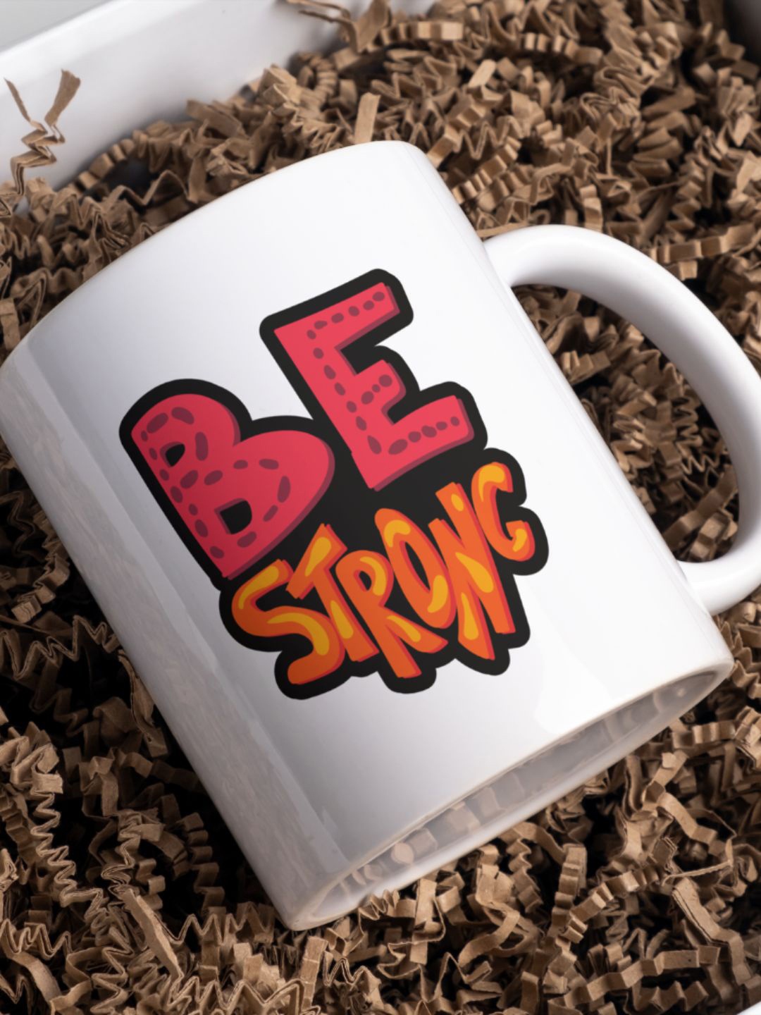 

Home Decor Expert White & White Printed Ceramic Glossy Mug 300 ml