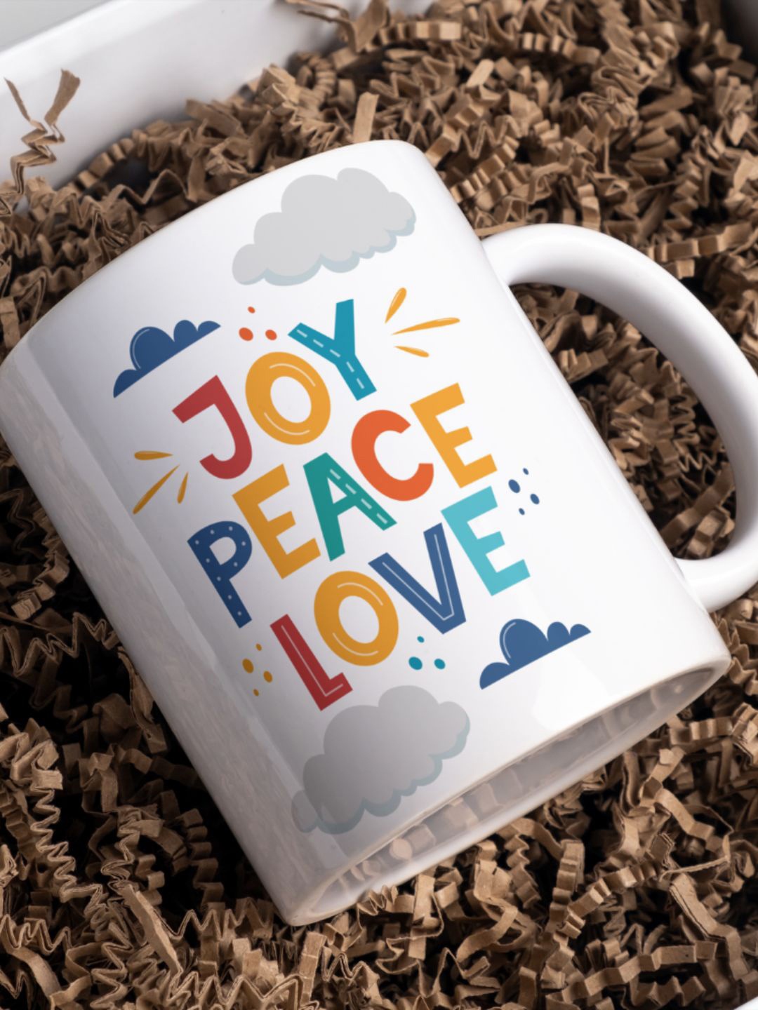 

Home Decor Expert White & Blue Printed Ceramic Glossy Mug 300 ml