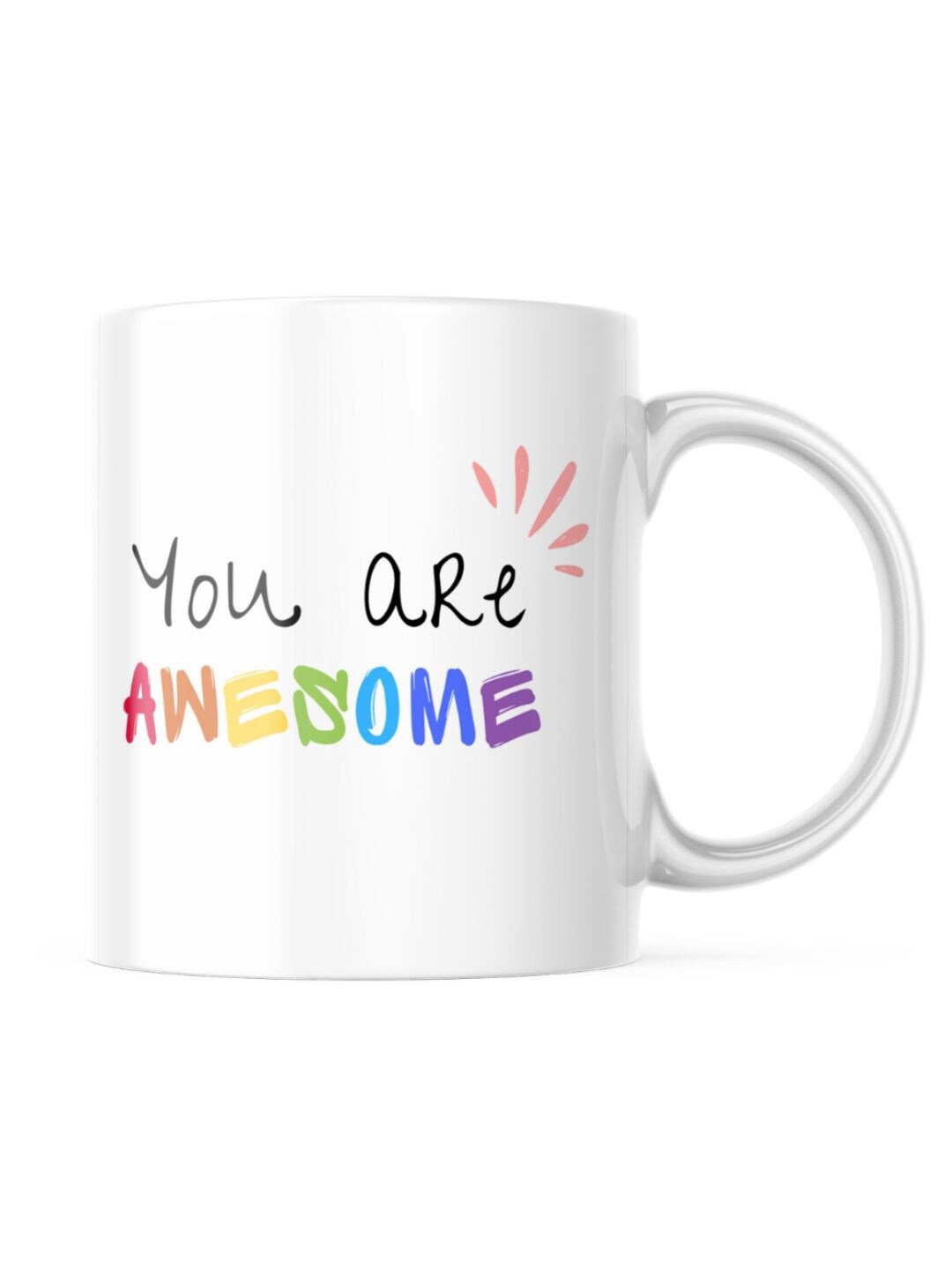 

Home Decor Expert White & Black Printed Ceramic Glossy Mug - 300 ML