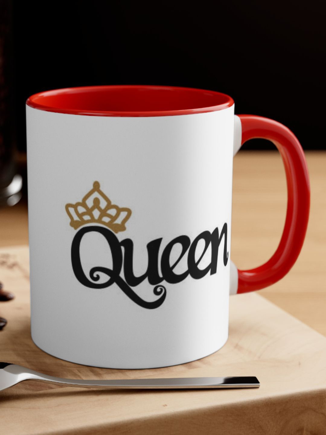 

Home Decor Expert White & Red Printed Ceramic Glossy Mug - 300 ML