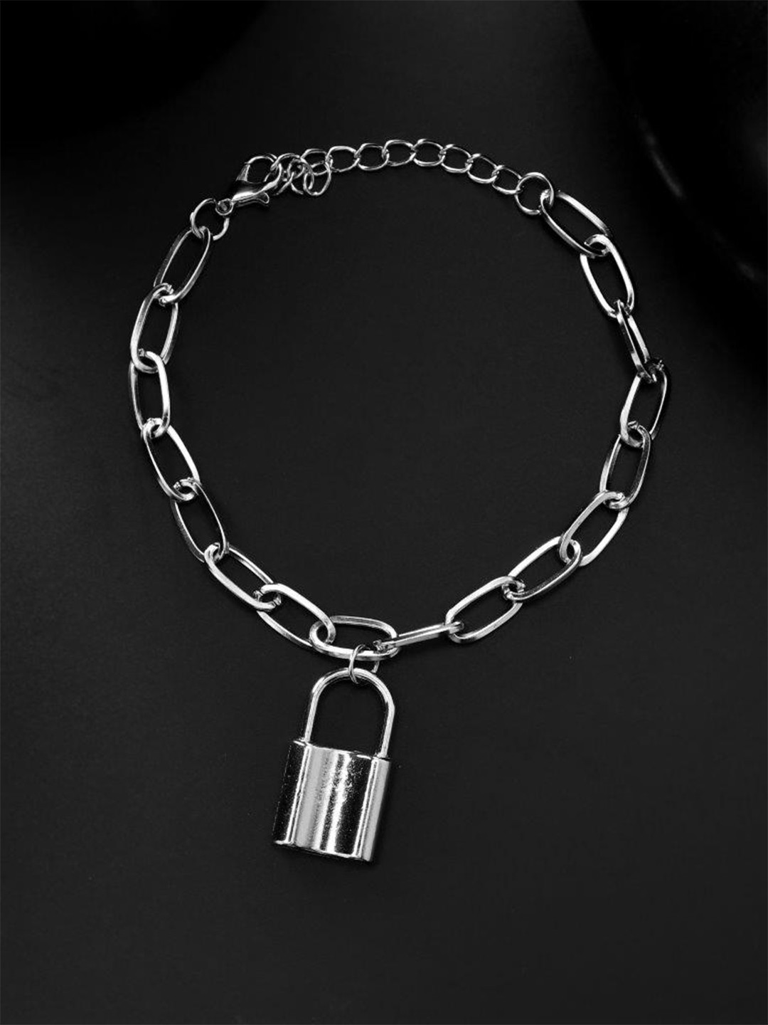 

VOJ Men Silver-Plated Stainless Steel Link Bracelet