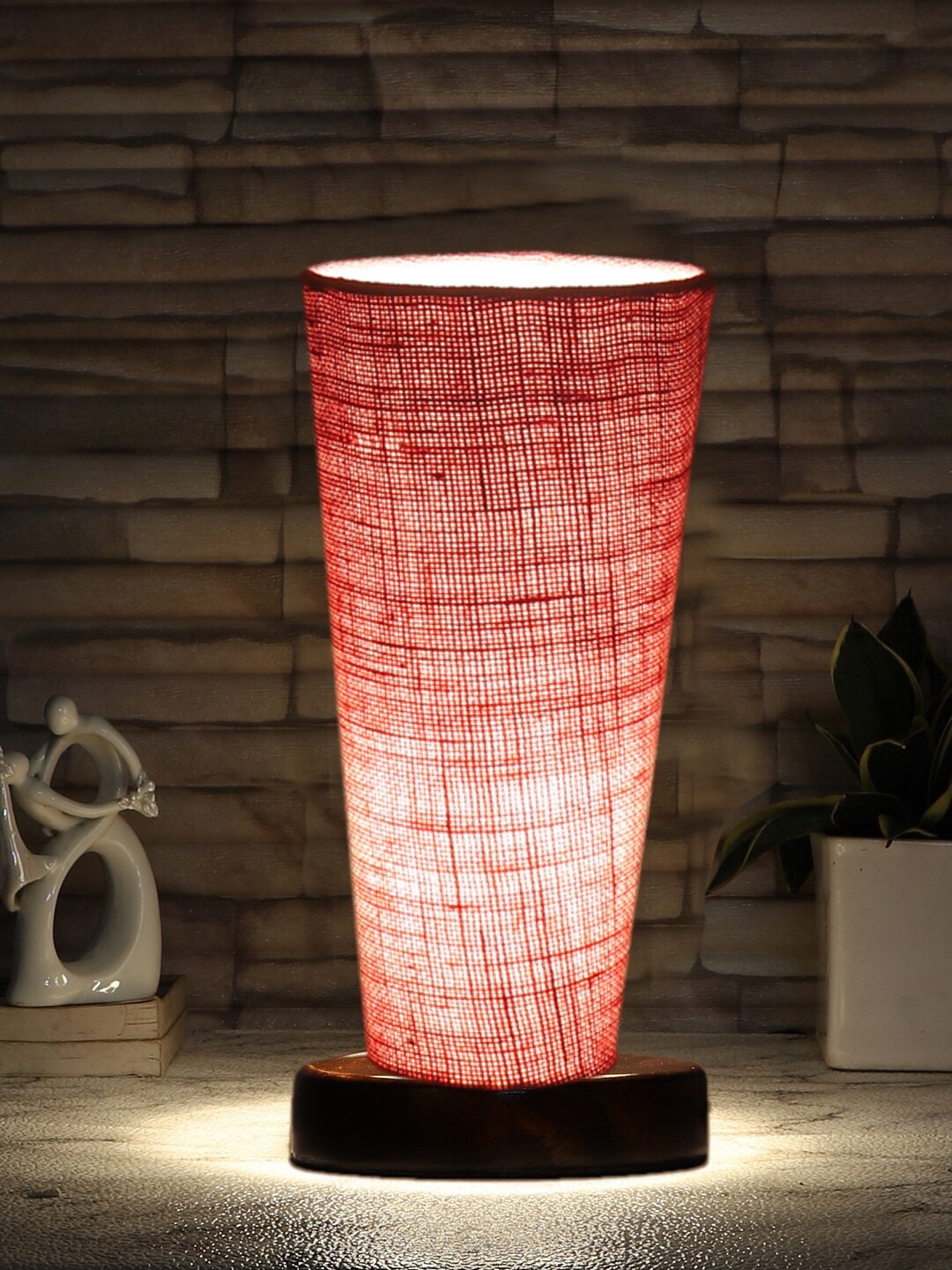 

Devansh Pink Jute Cylinder Table Lamps With Brown Round Wood Base