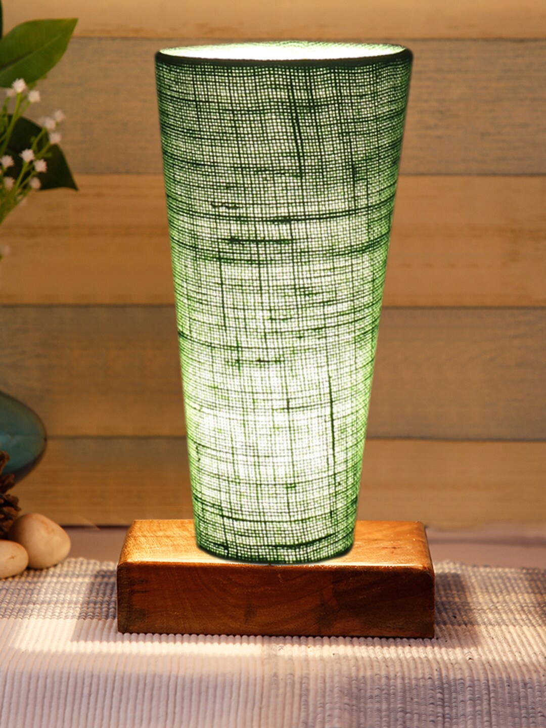 

Devansh Green Jute & Wood Table Lamps