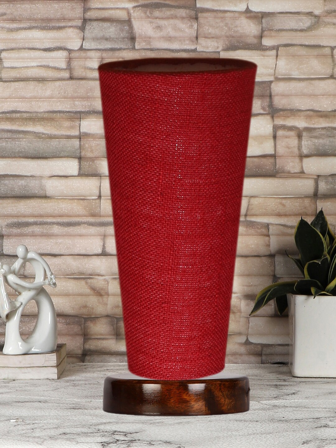 

Devansh maroon Wooden Table Lamp