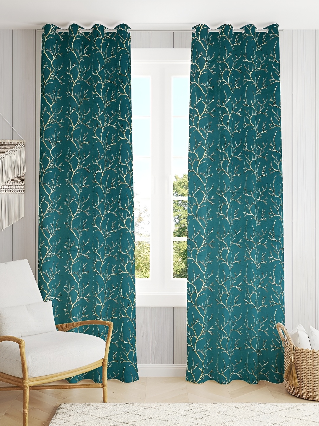 

luchom Green 2 Pieces Room Darkening Door Curtains