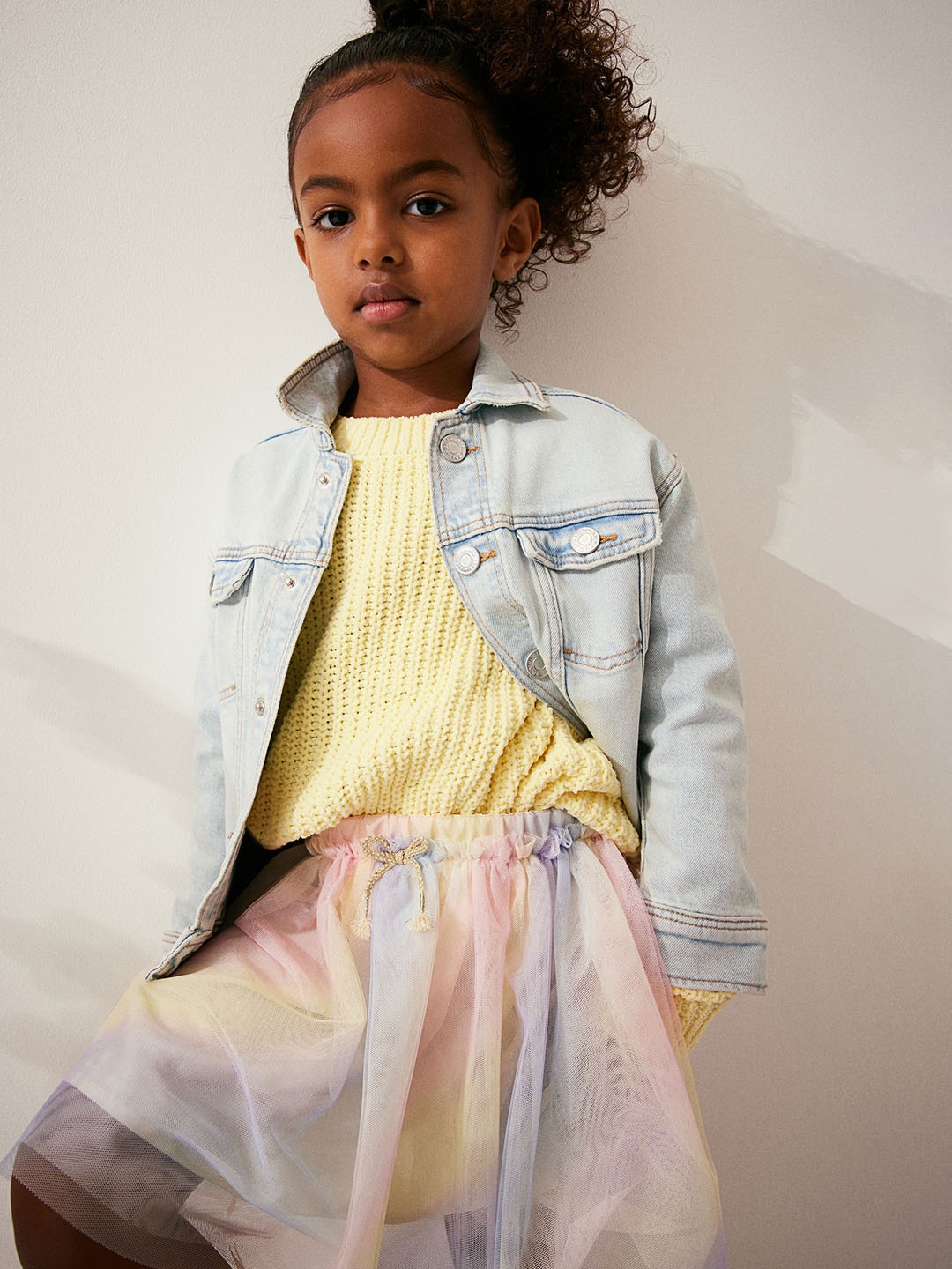 

H&M Girls Glittery Tulle Skirt, Yellow