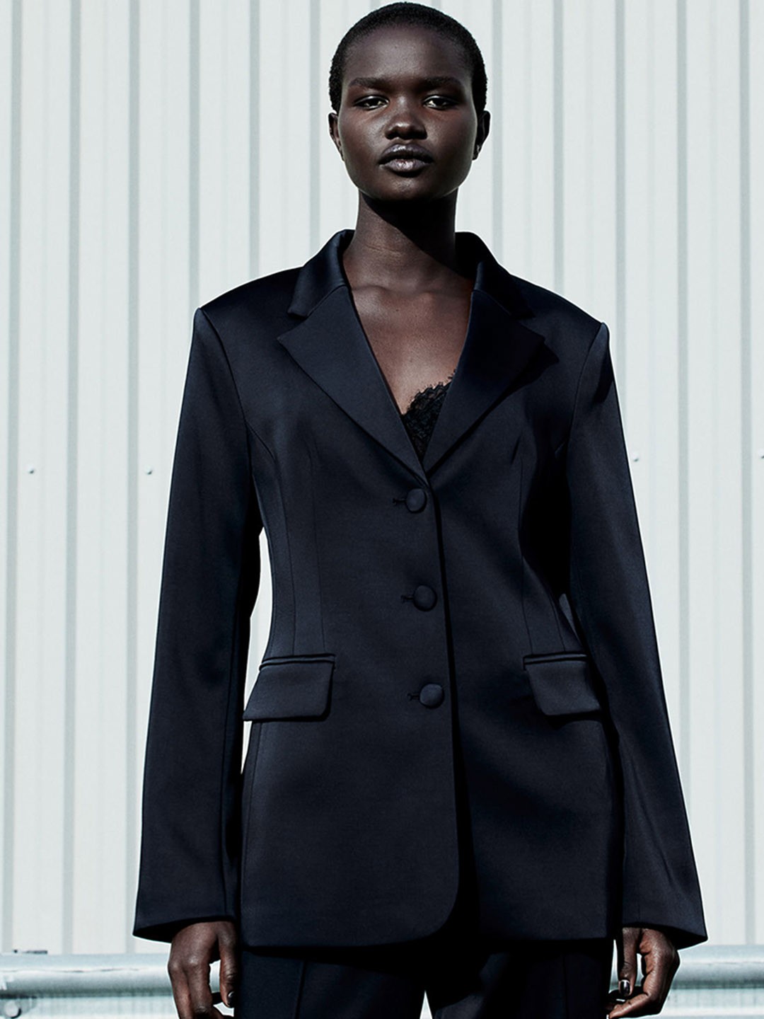 

H&M Single-Breasted Blazer, Blue