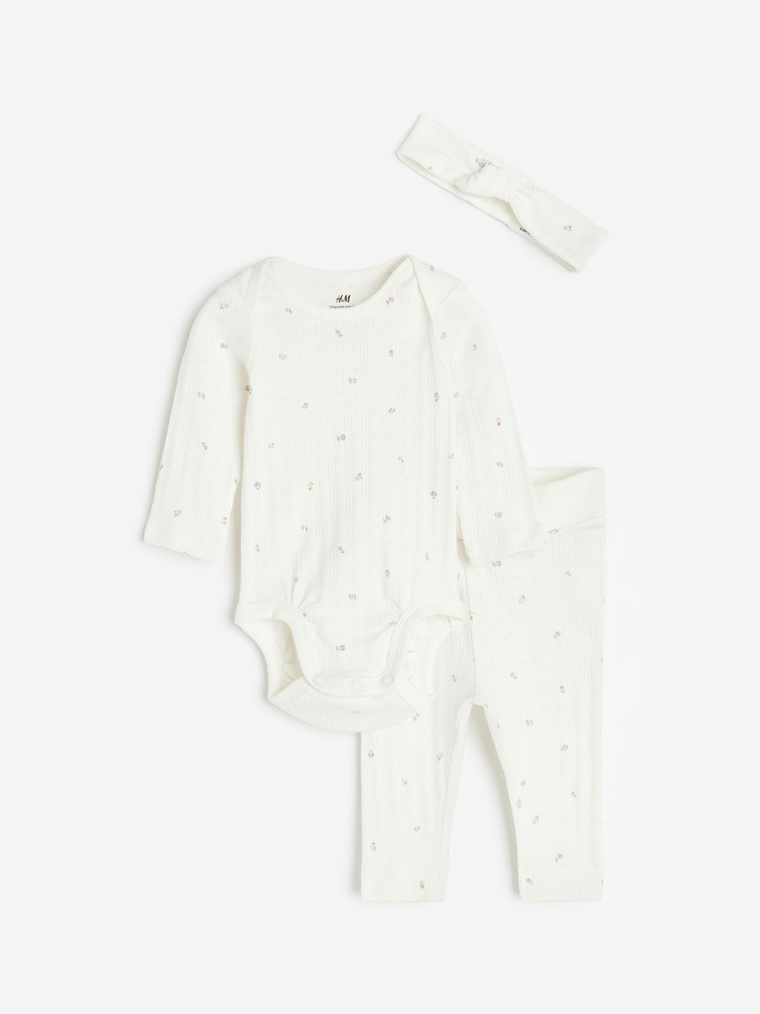 

H&M Infants 3-Piece Cotton Set, White