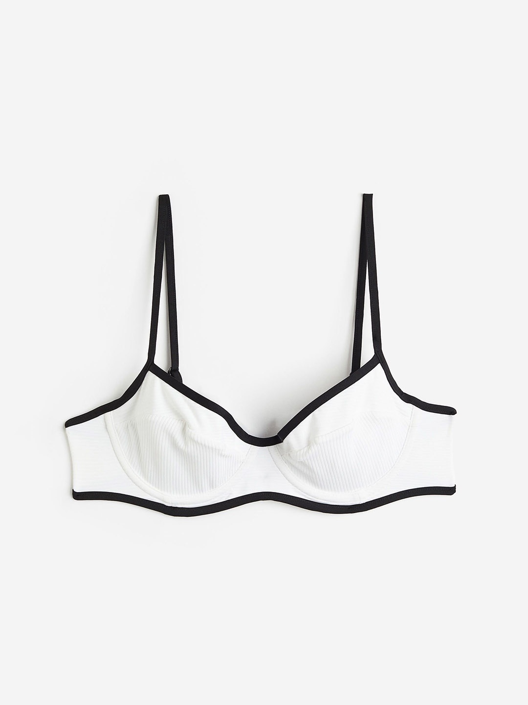 

H&M Non-Padded Bikini Top, White