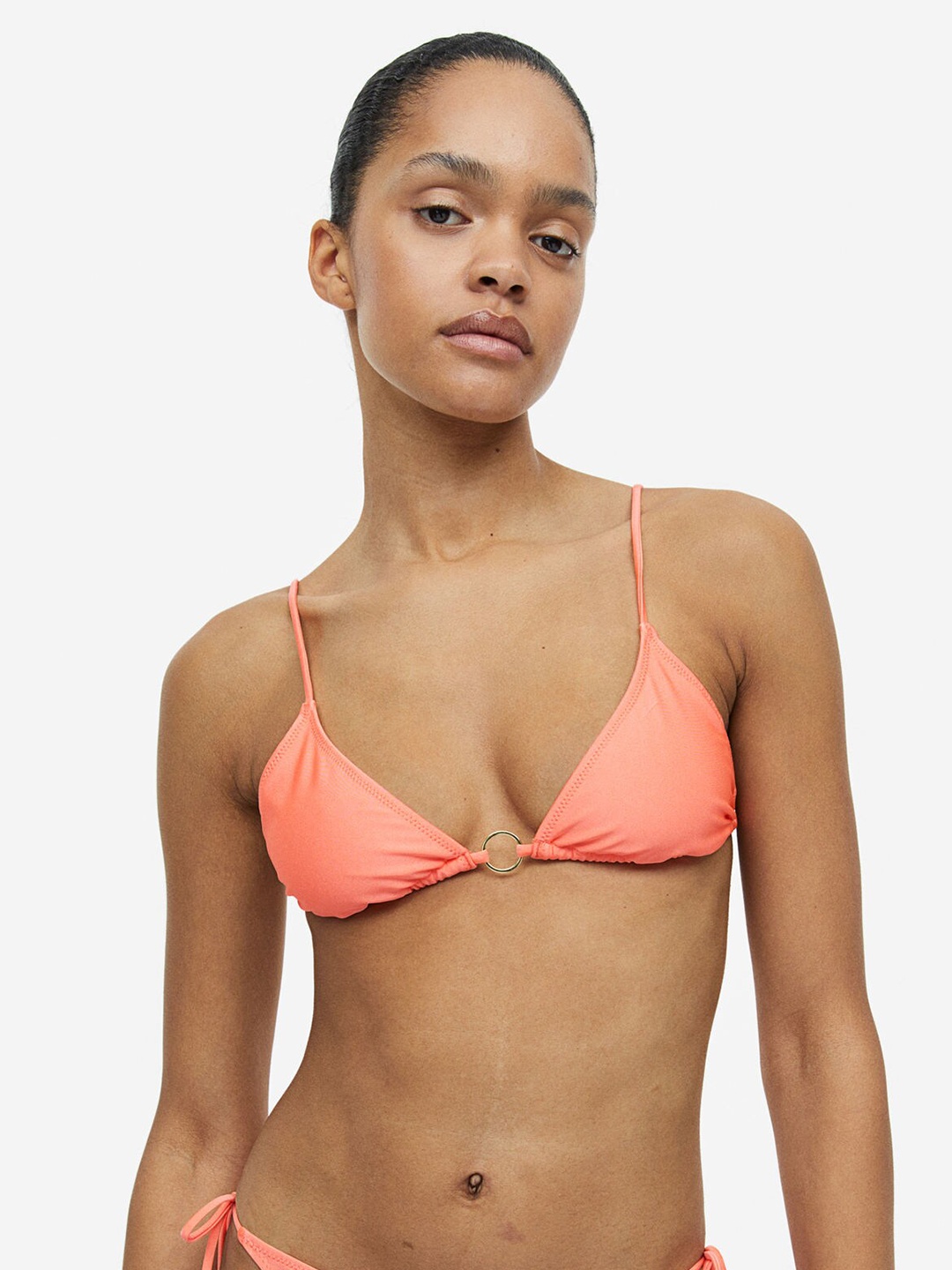 

H&M Padded Triangle Bikini Bra, Orange