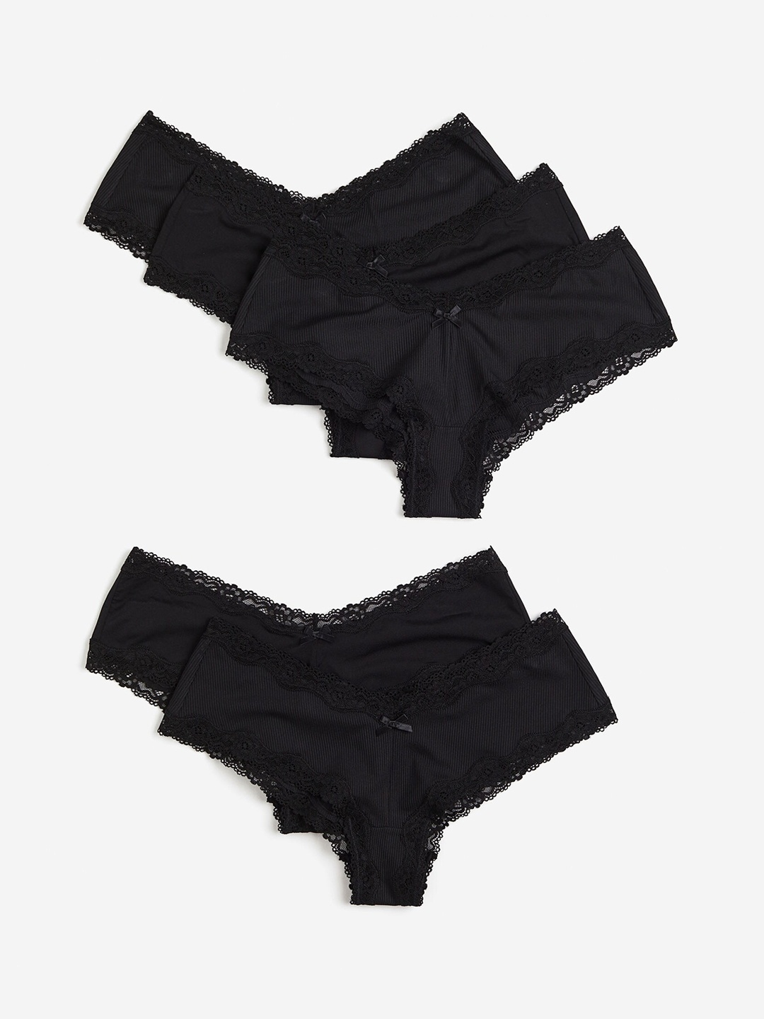 

H&M Women 5-Pack Hipster Briefs, Black