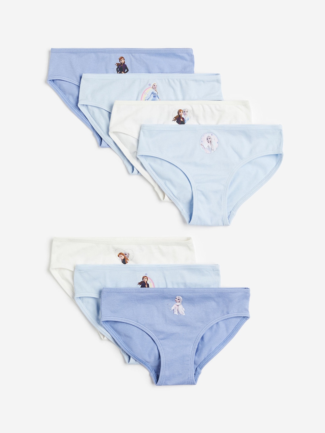 

H&M Girls 7-Pack Cotton Briefs, Blue