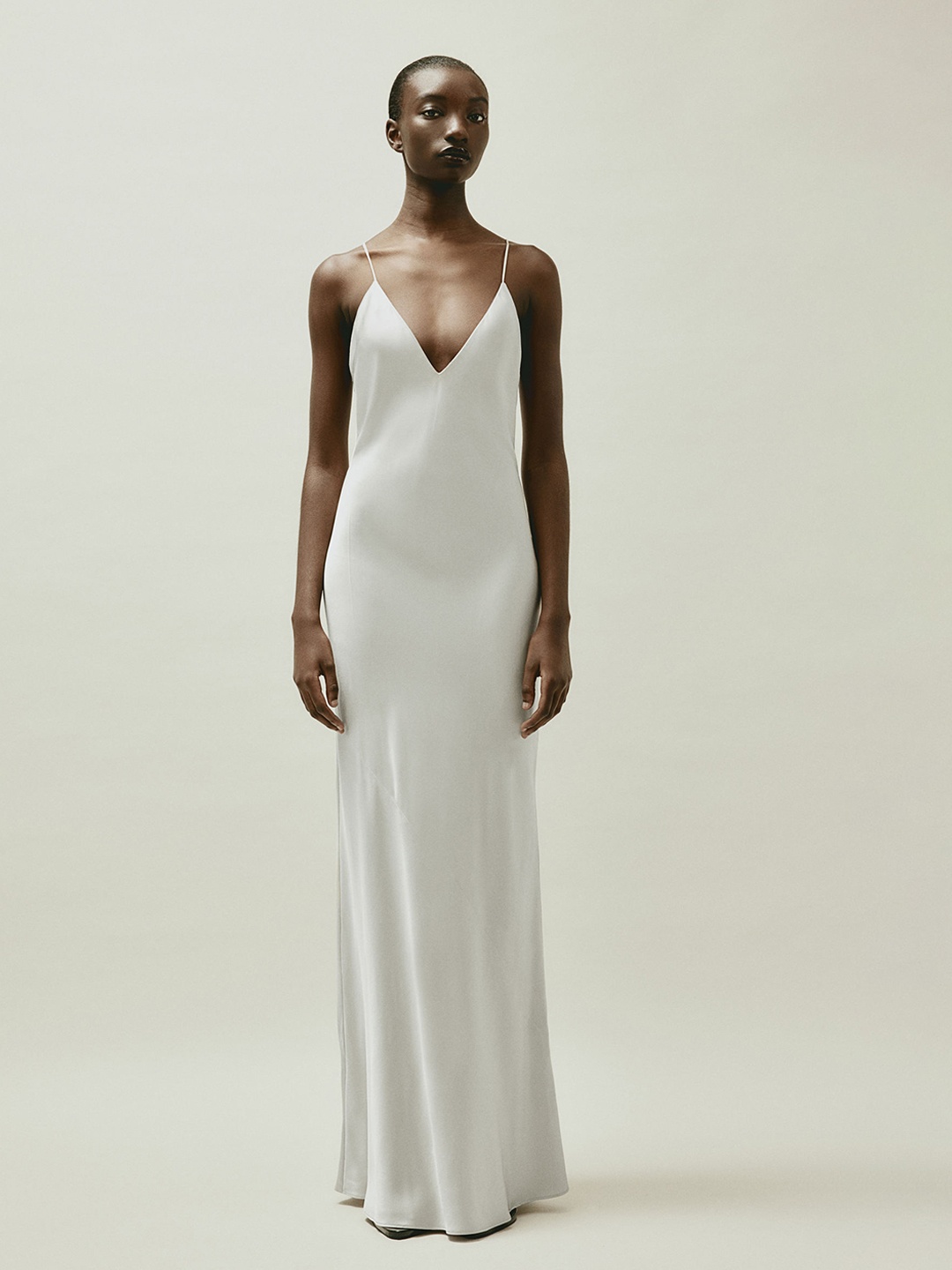 

H&M Silk Slip Dress, Grey