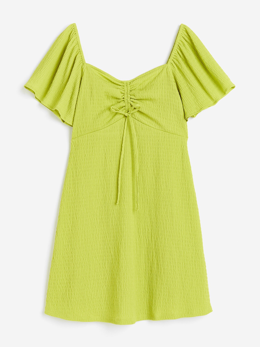 

H&M Women Drawstring-Detail Dress, Green