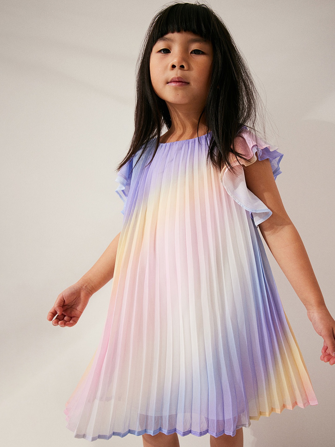 

H&M Girls Pleated A-line Dress, Lavender