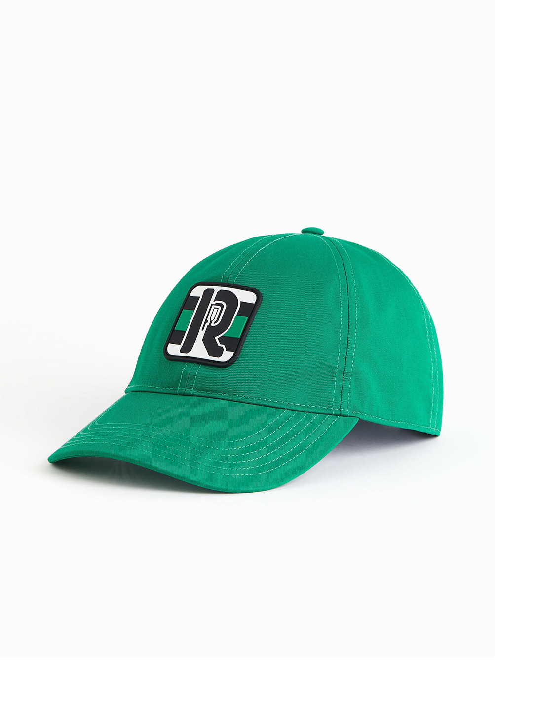

H&M Pure Cotton Appliqud Cotton Cap, Green