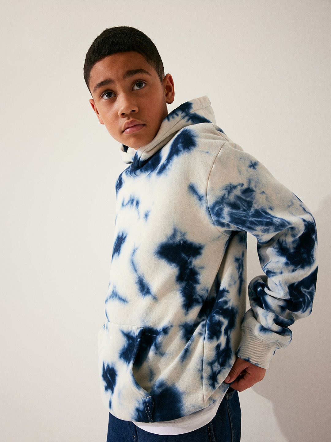 

H&M Boys Printed Hoodie, Blue
