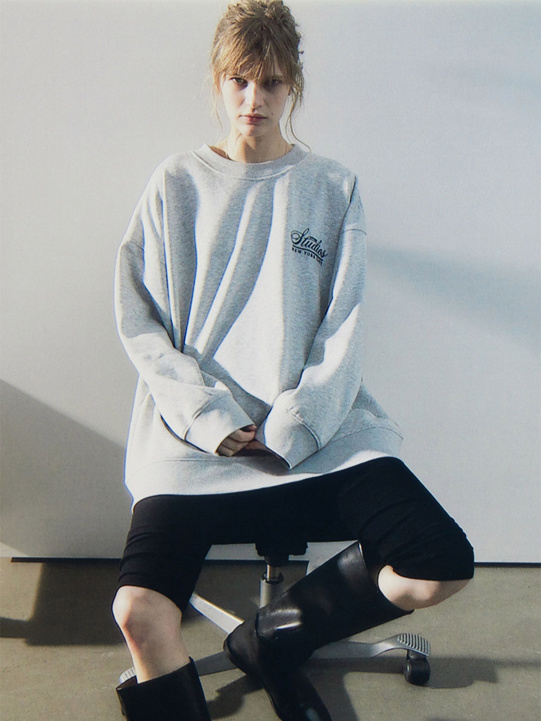 

H&M Printed Sweatshirt, Grey
