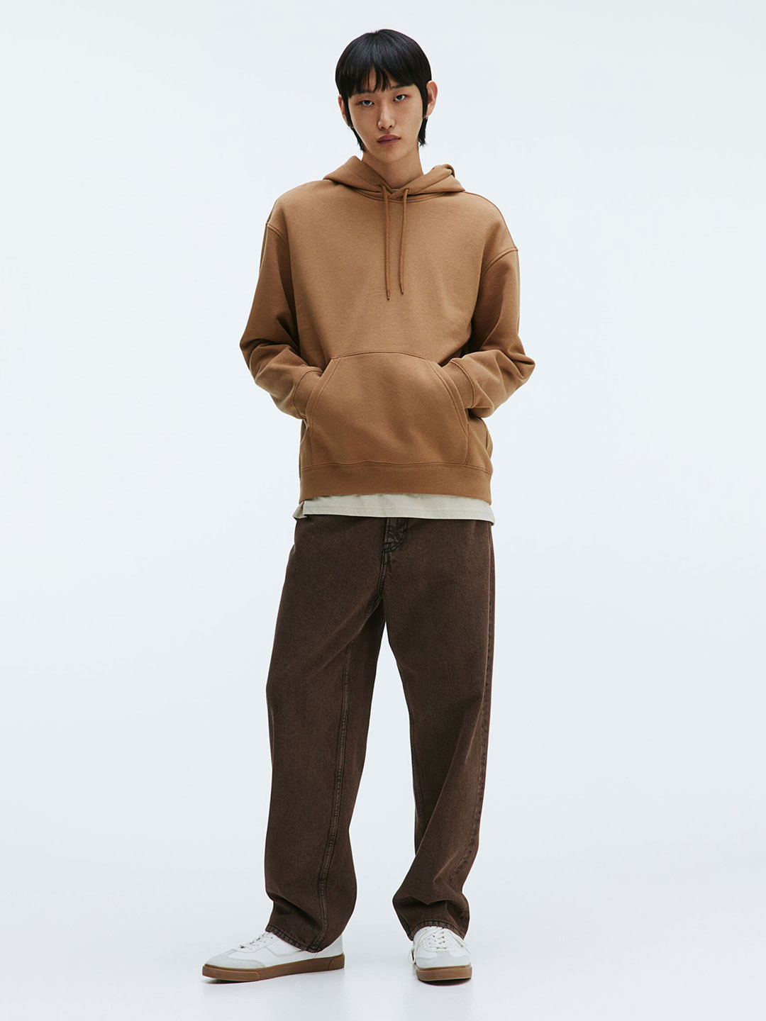 

H&M Loose Fit Hoodie, Brown