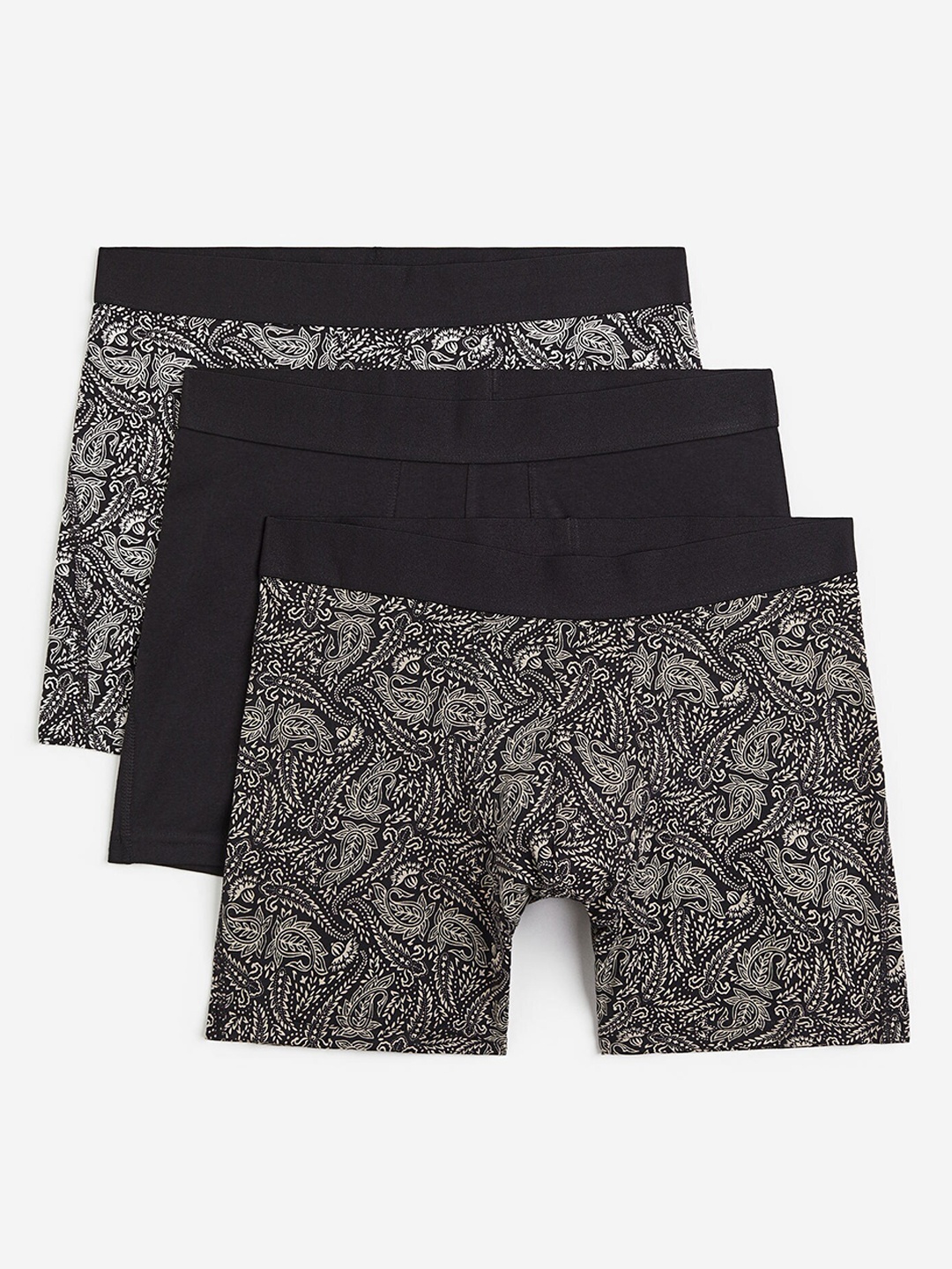 

H&M Men 3-Pack Xtra Life Cotton Trunks, Black