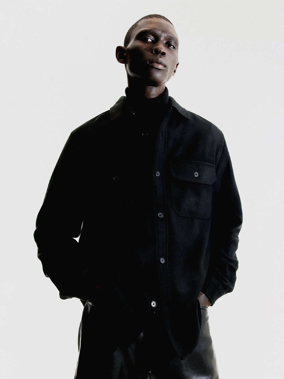 

H&M Men Overshirt, Black