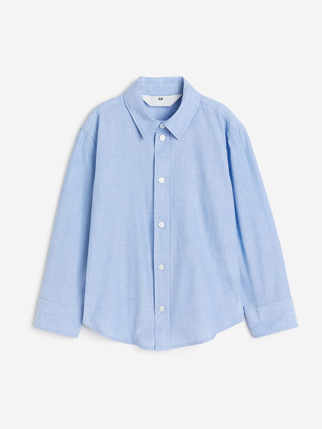 

H&M Boys Long-Sleeved Cotton Shirt, Blue