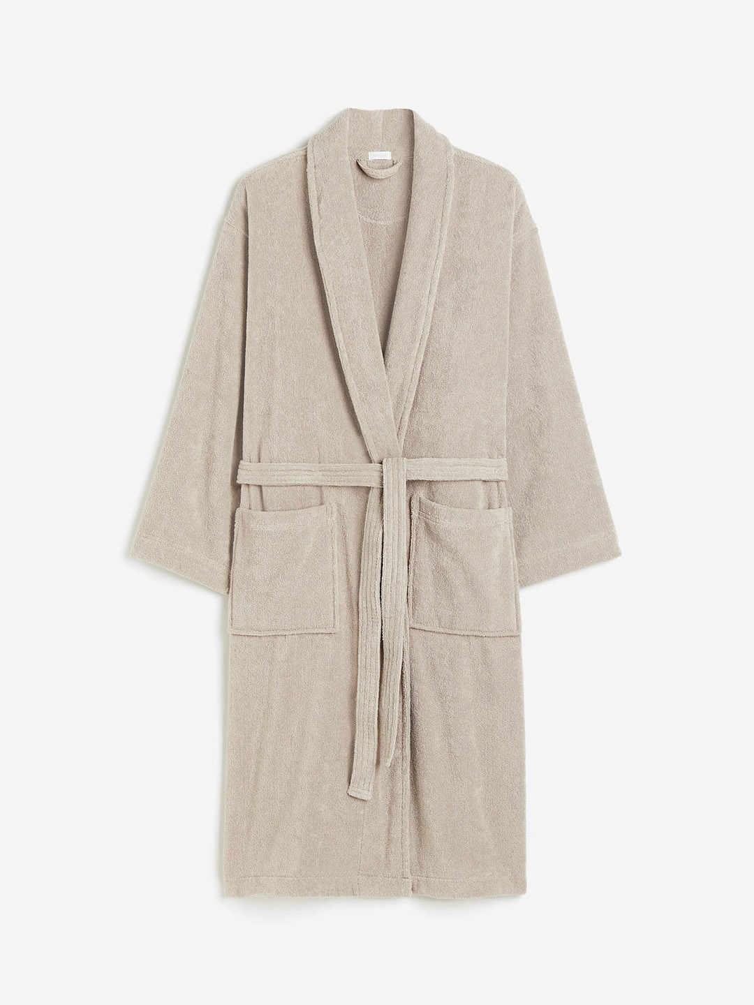 

H&M Women Cotton Terry Dressing Gown, Beige