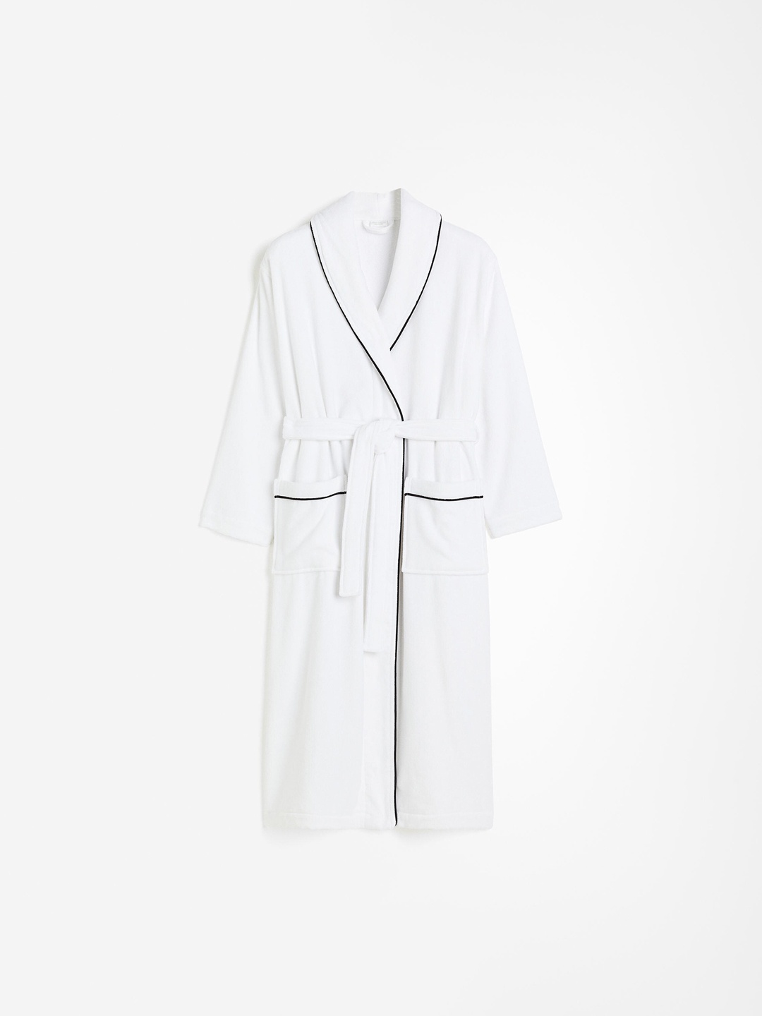 

H&M Women Velour Dressing Gown, White