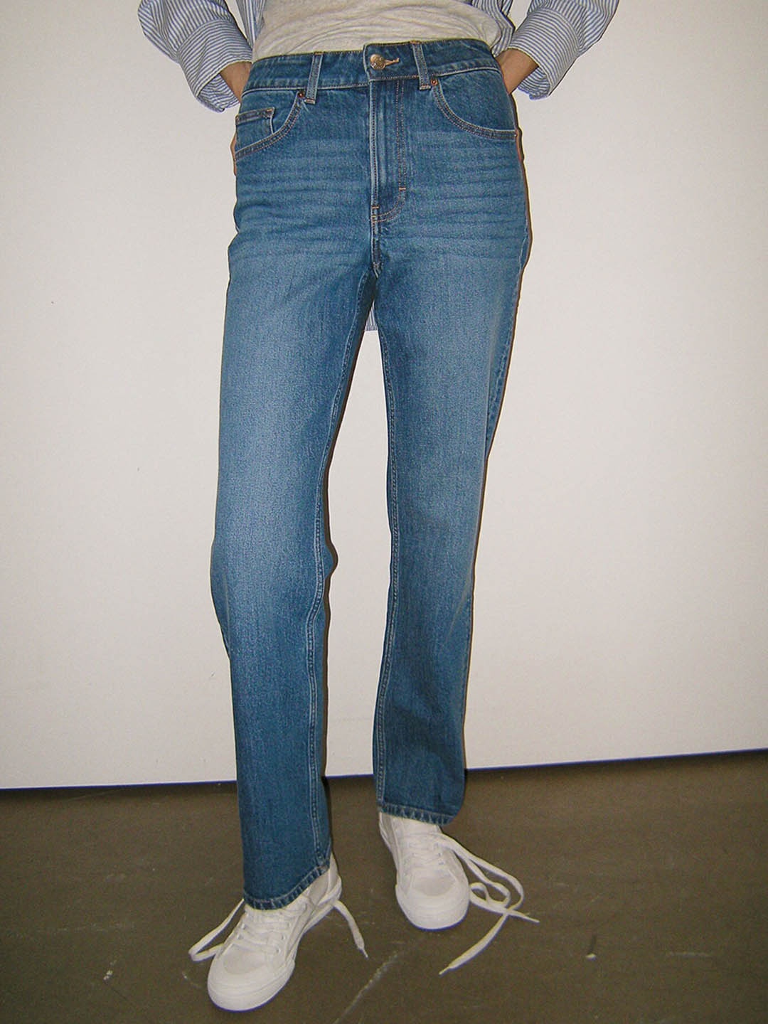 

H&M Women Slim High Jeans, Blue