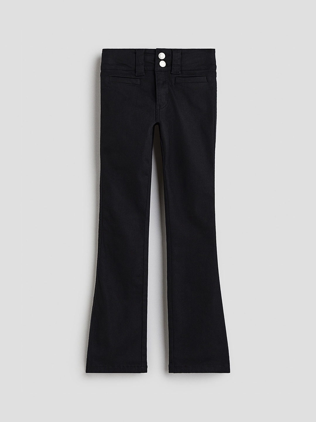 

H&M Girls Bootcut Leg Twill Trousers, Black
