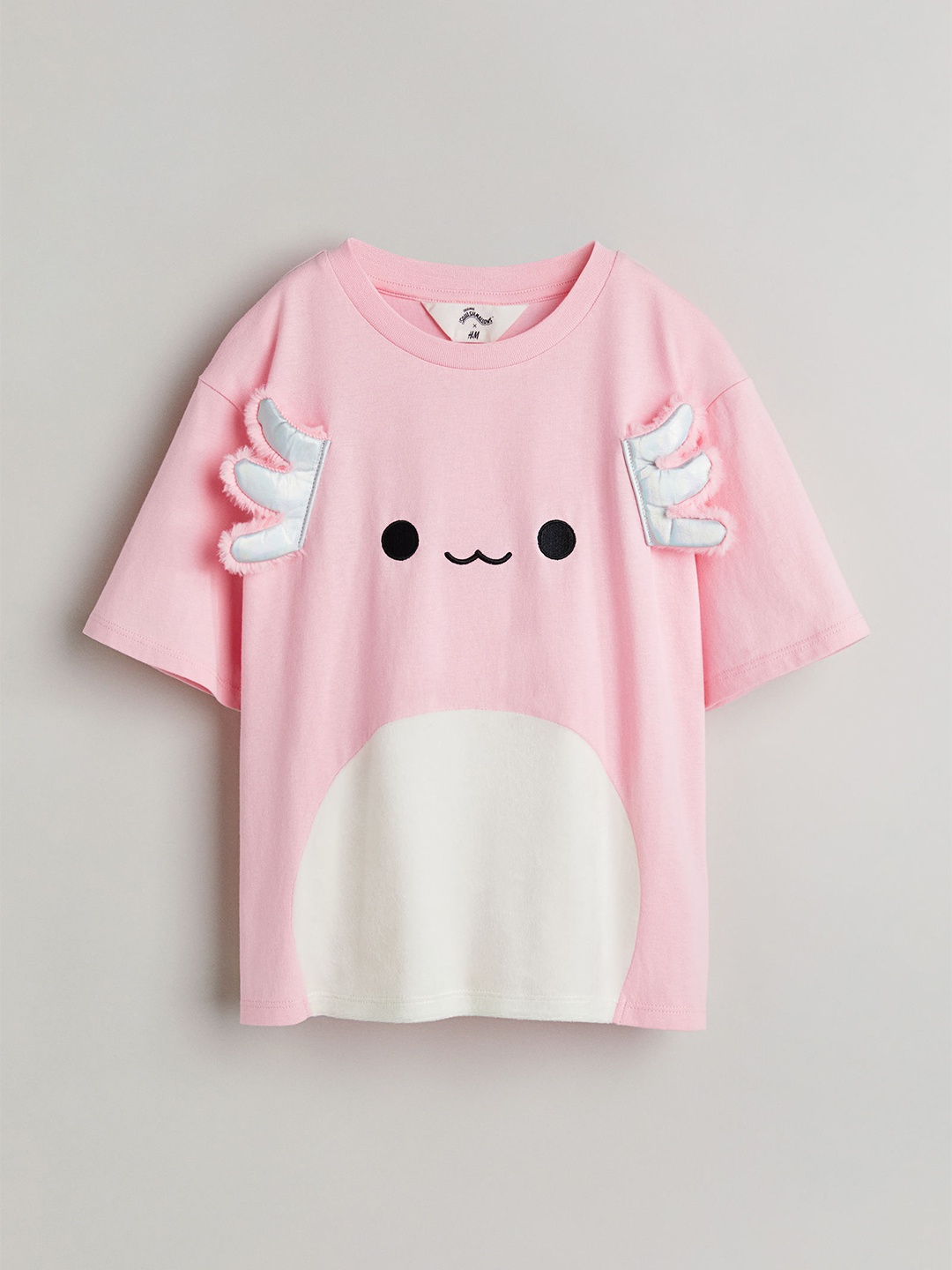 

H&M Girls Applique Cotton Jersey T-Shirt, Pink