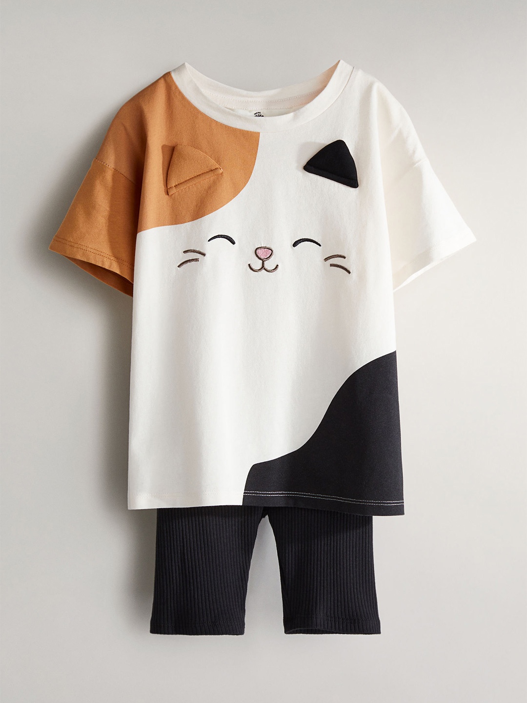 

H&M Girls Pure Cotton 2-Piece Jersey Set, White