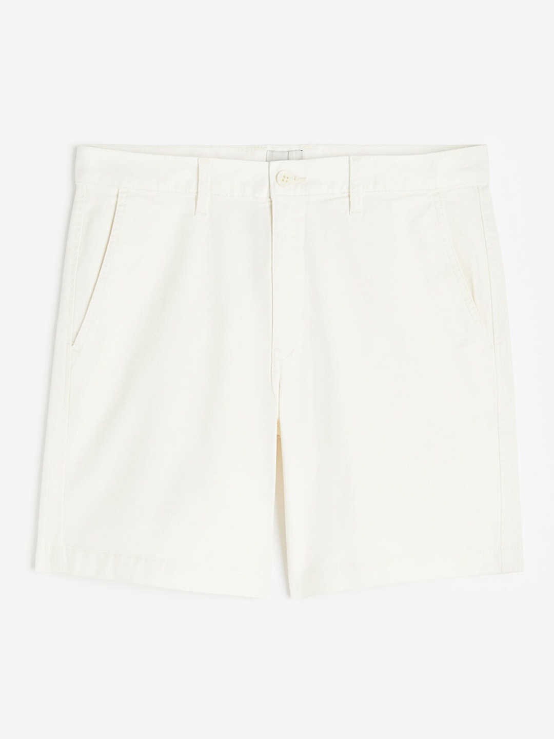 

H&M Men Regular Fit Chino Shorts, White