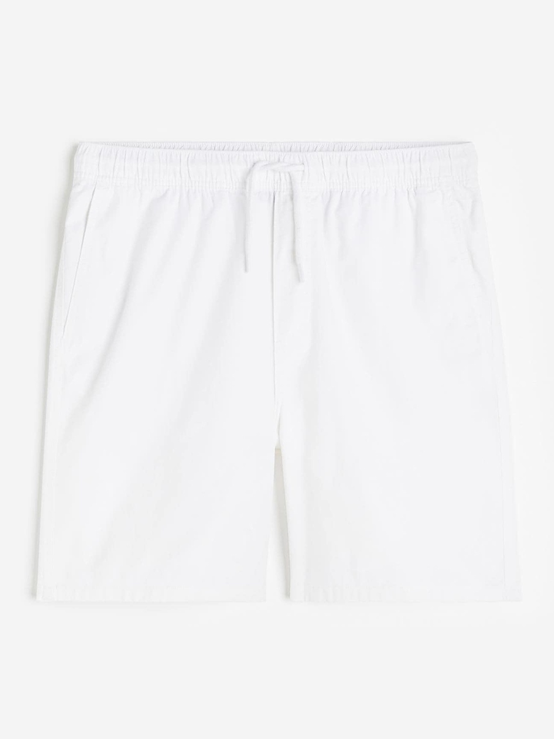 

H&M Men Regular Fit Cotton Shorts, White