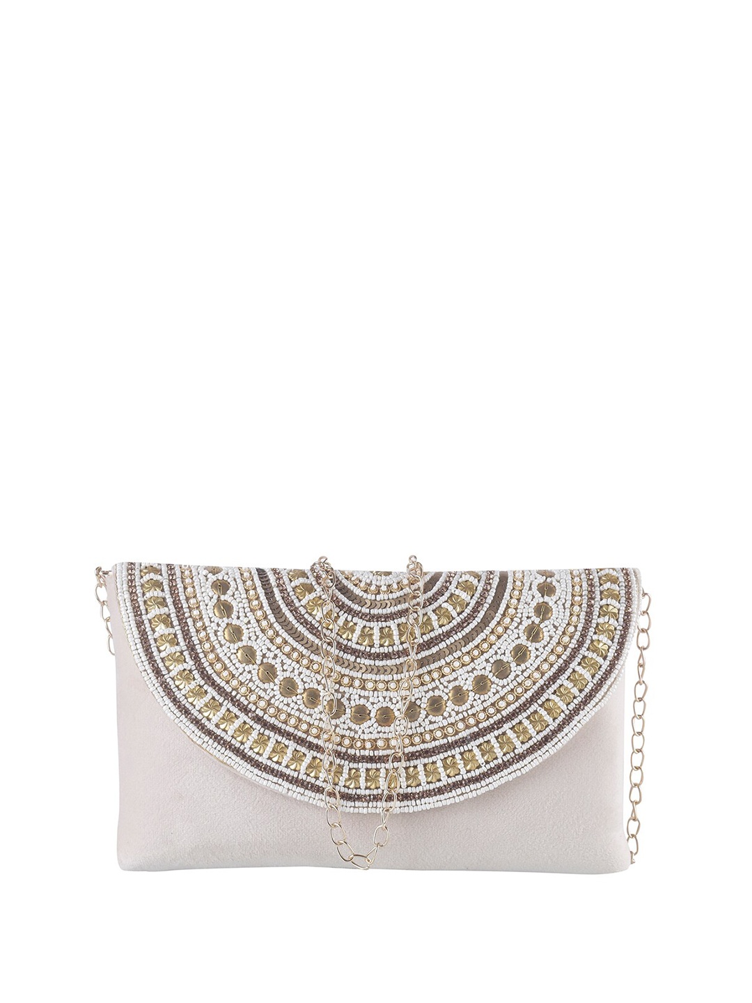 

Swisni Embellished Purse Clutch, Off white
