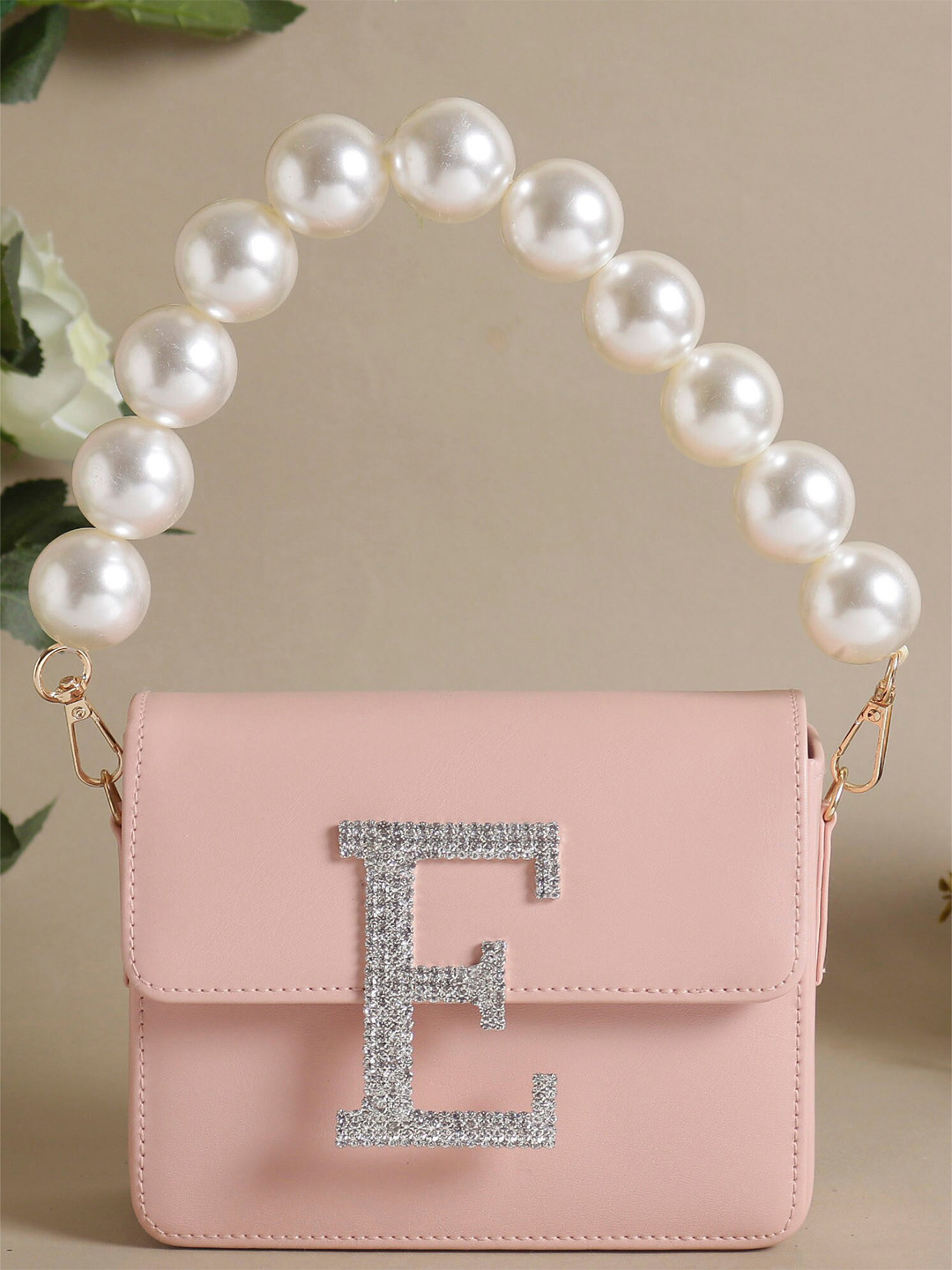 

Swisni Embellished Wrist Loop Purse, Pink