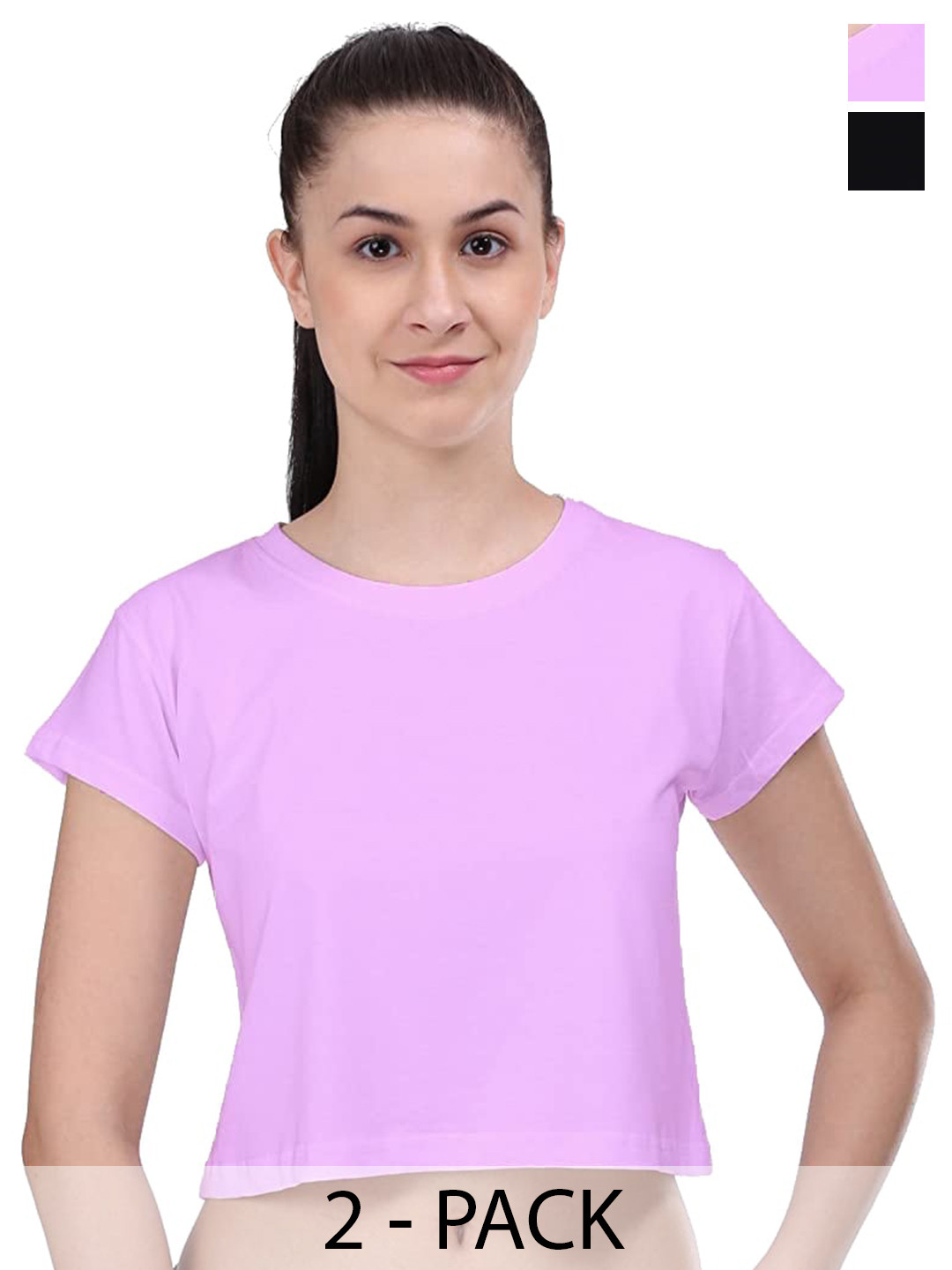 

COLOR CAPITAL Pack Of 2 Cotton Tops, Lavender