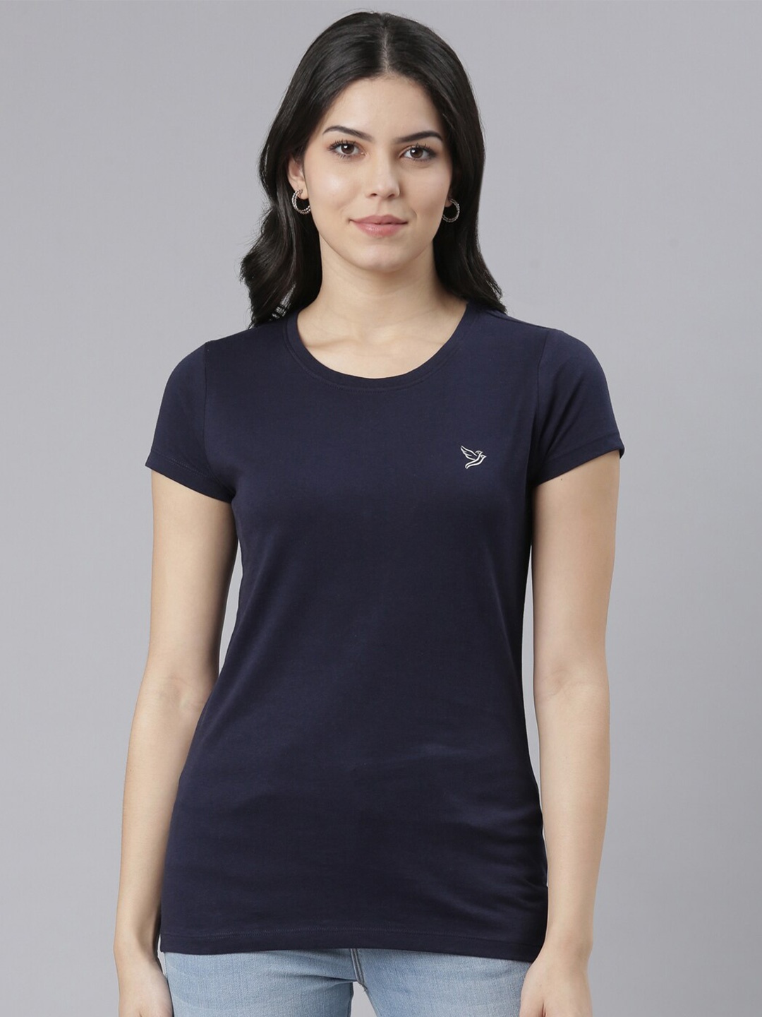 

TWIN BIRDS Pure Fairtrade Cotton T-shirt, Blue