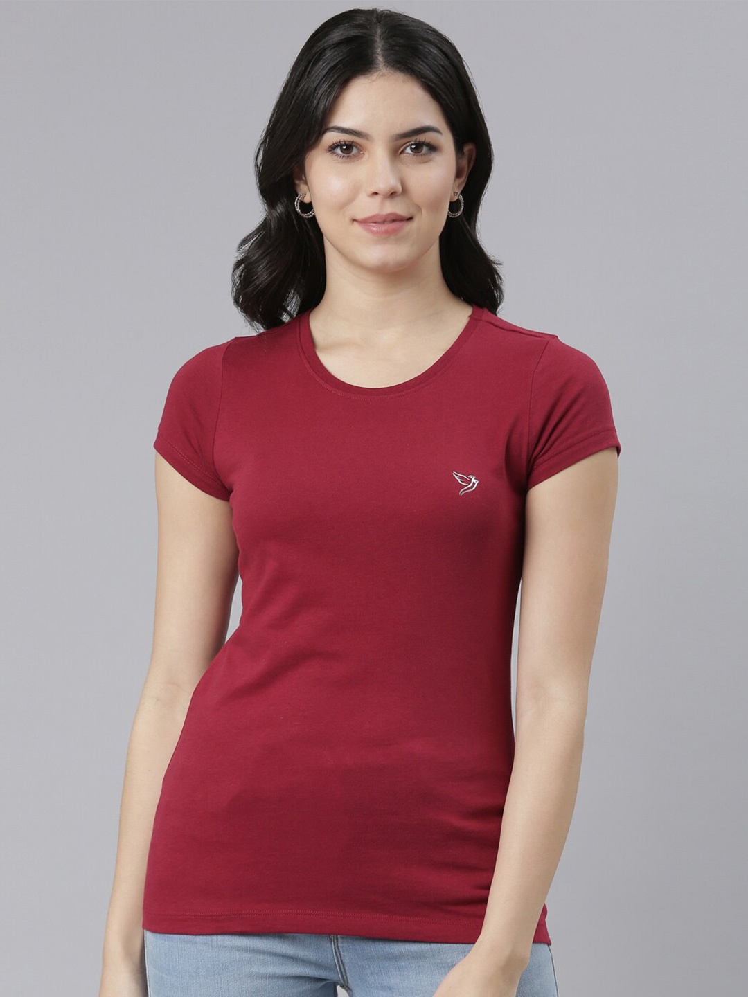 

TWIN BIRDS Pure Fairtrade Cotton T-shirt, Red