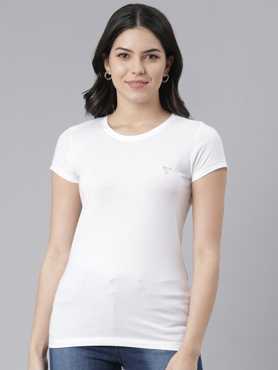 

TWIN BIRDS Pure Fairtrade Cotton T-shirt, White