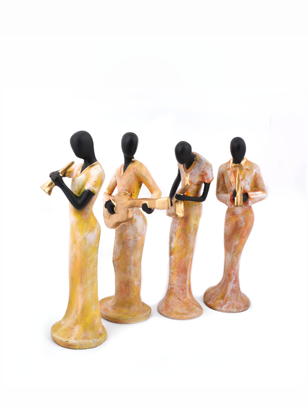 

CraftEmporio Black & Brown 4 Pieces Curio Showpieces