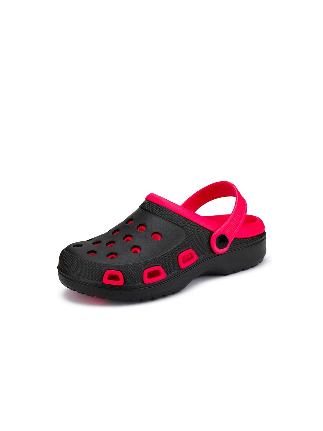 

BERSACHE Men Colourblocked Lightweight Rubber Clogs, Black