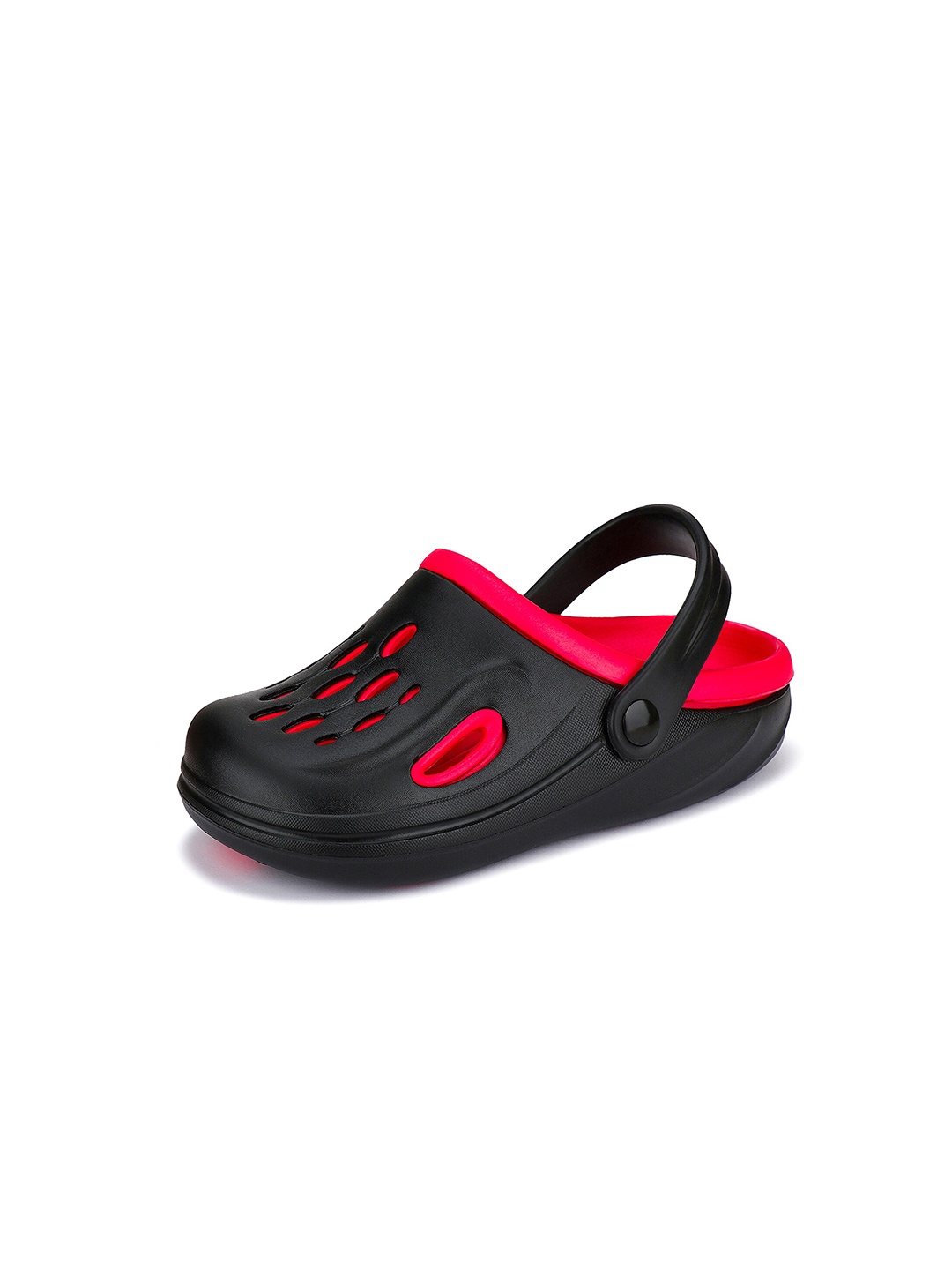 

BERSACHE Men Colourblocked Lightweight Rubber Clogs, Black